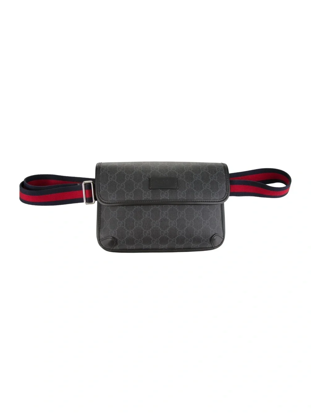 Gucci Vintage Black GG Canvas Belt Bag unisex pre-owned